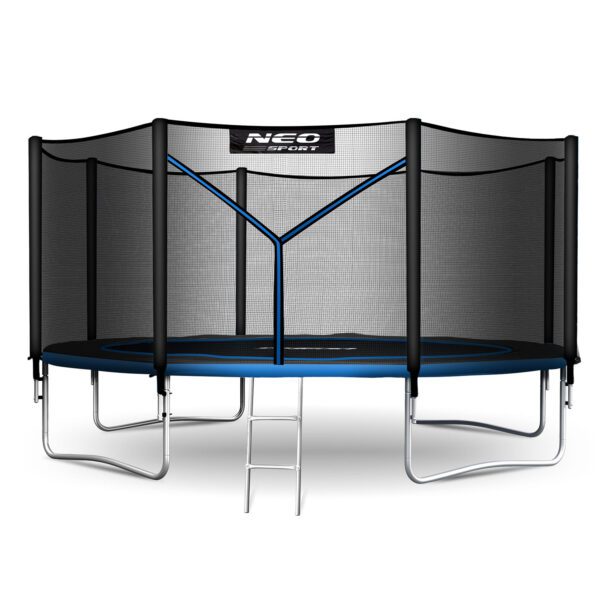 14 pėdų / 435 cm sodo batutas su lauko tinklu ir kopėčiomis „Neo-Sport“