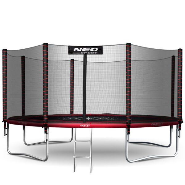 14 pėdų / 435 cm sodo batutas su lauko tinklu ir kopėčiomis „Neo-Sport“
