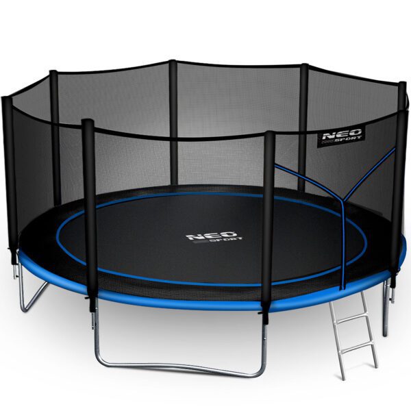 14 pėdų / 435 cm sodo batutas su lauko tinklu ir kopėčiomis „Neo-Sport“
