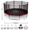 14 pėdų / 435 cm sodo batutas su lauko tinklu ir kopėčiomis „Neo-Sport“