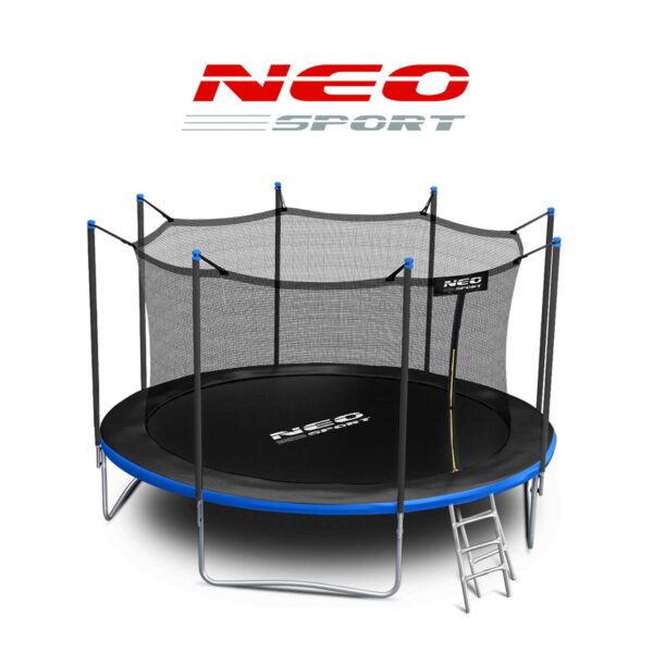 15 pėdų / 465 cm sodo batutas su vidiniu tinklu ir kopėčiomis „Neo-Sport“