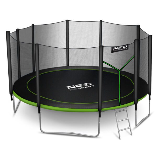 15 pėdų / 465 cm sodo batutas su lauko tinklu ir kopėčiomis „Neo-Sport“