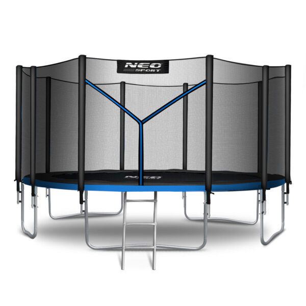 15 pėdų / 465 cm sodo batutas su lauko tinklu ir kopėčiomis „Neo-Sport“