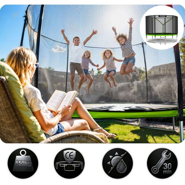 Trampolina-ogrodowa-6ft183cm-z-siatka-zewnetrzna-i-drabinka-Neo-Sport-Trampoliny-gt-Trampoliny-dla-dzieci-5 183 cm ilgio sodo batutas su lauko tinklu ir kopėčiomis „Neo-Sport“