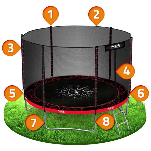 Trampolina-ogrodowa-6ft183cm-z-siatka-zewnetrzna-i-drabinka-Neo-Sport-Trampoliny-gt-Trampoliny-dla-dzieci-8 183 cm ilgio sodo batutas su lauko tinklu ir kopėčiomis „Neo-Sport“