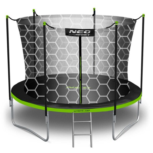 8 pėdų / 252 cm sodo batutas su vidiniu tinklu ir kopėčiomis „Neo-Sport“
