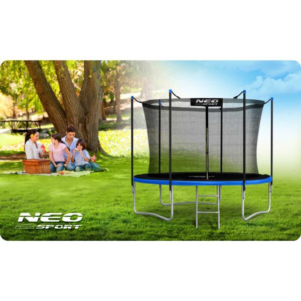 8 pėdų / 252 cm sodo batutas su vidiniu tinklu ir kopėčiomis „Neo-Sport“
