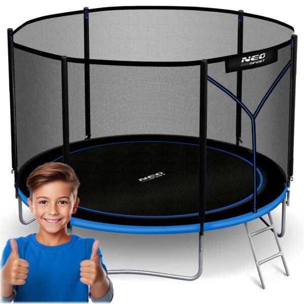 Trampolina-ogrodowa-8ft252cm-z-siatka-zewnetrzna-i-drabinka-Neo-Sport-Trampoliny-gt-Trampoliny-ogrodowe-11 8 pėdų / 252 cm sodo batutas su lauko tinklu ir kopėčiomis Neo-Sport