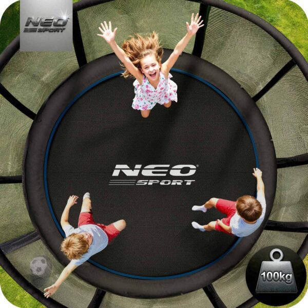 Trampolina-ogrodowa-8ft252cm-z-siatka-zewnetrzna-i-drabinka-Neo-Sport-Trampoliny-gt-Trampoliny-ogrodowe-2 8 pėdų / 252 cm sodo batutas su lauko tinklu ir kopėčiomis Neo-Sport