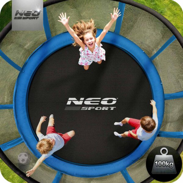 Trampolina-ogrodowa-8ft252cm-z-siatka-zewnetrzna-i-drabinka-Neo-Sport-Trampoliny-gt-Trampoliny-ogrodowe-2 8 pėdų / 252 cm sodo batutas su lauko tinklu ir kopėčiomis Neo-Sport