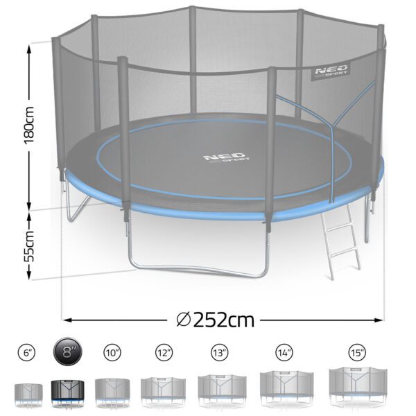 Trampolina-ogrodowa-8ft252cm-z-siatka-zewnetrzna-i-drabinka-Neo-Sport-Trampoliny-gt-Trampoliny-ogrodowe-5 8 pėdų / 252 cm sodo batutas su lauko tinklu ir kopėčiomis Neo-Sport