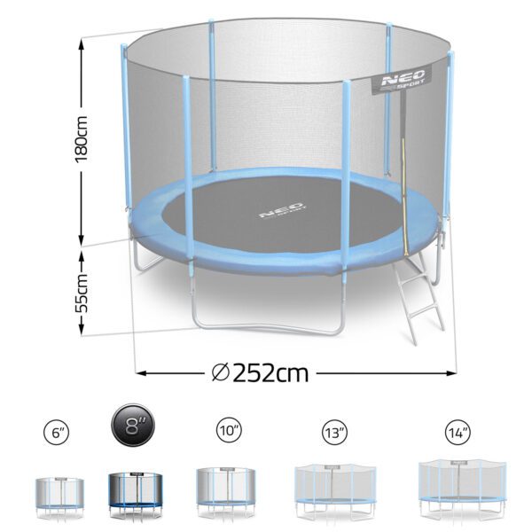 Trampolina-ogrodowa-8ft252cm-z-siatka-zewnetrzna-i-drabinka-Neo-Sport-Trampoliny-gt-Trampoliny-ogrodowe-5 8 pėdų / 252 cm sodo batutas su lauko tinklu ir kopėčiomis Neo-Sport
