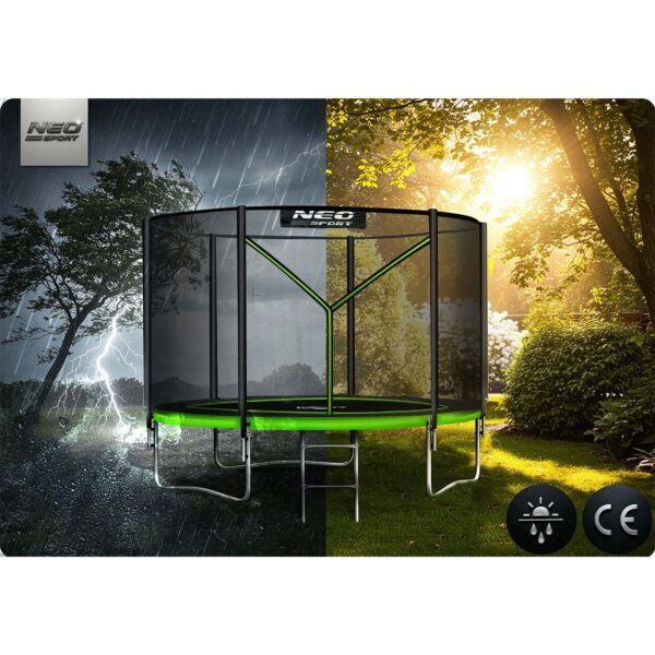 Trampolina-ogrodowa-8ft252cm-z-siatka-zewnetrzna-i-drabinka-Neo-Sport-Trampoliny-gt-Trampoliny-ogrodowe-8 8 pėdų / 252 cm sodo batutas su lauko tinklu ir kopėčiomis Neo-Sport
