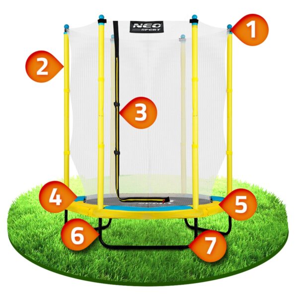 Vaikiškas sodo batutas 140 cm 4,5 pėdų Neo-Sport