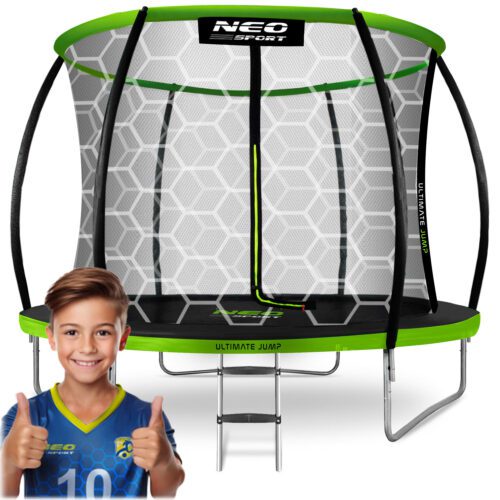 10 pėdų / 312 cm profiliuotas sodo batutas su vidiniu tinklu „Neo-Sport“