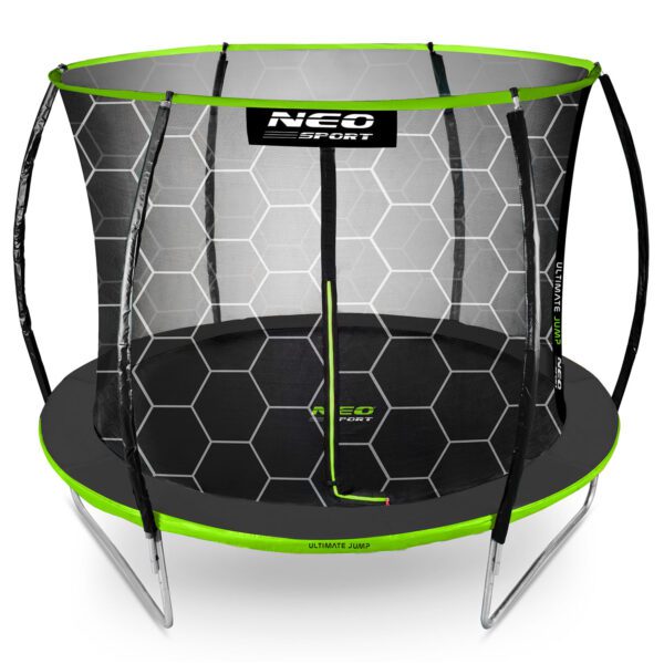 10 pėdų / 312 cm profiliuotas sodo batutas su vidiniu tinklu „Neo-Sport“