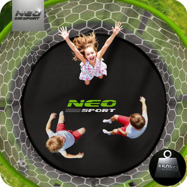 10 pėdų / 312 cm profiliuotas sodo batutas su vidiniu tinklu „Neo-Sport“