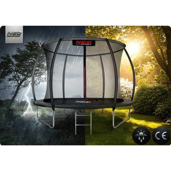 10 pėdų / 312 cm profiliuotas sodo batutas su vidiniu tinklu „Neo-Sport“