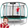 12 pėdų / 374 cm profiliuotas sodo batutas su vidiniu tinklu „Neo-Sport“