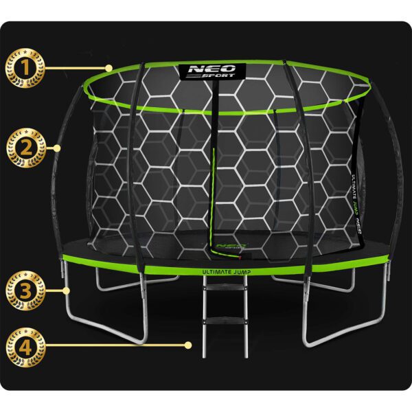 Trampolina-ogrodowa-profilowana-12ft374cm-z-siatka-wewnetrzna-Neo-Sport-Trampoliny-gt-Trampoliny-dla-dzieci-4 12 pėdų / 374 cm profiliuotas sodo batutas su vidiniu tinklu „Neo-Sport“