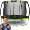 14 pėdų / 435 cm profiliuotas sodo batutas su vidiniu tinklu „Neo-Sport“