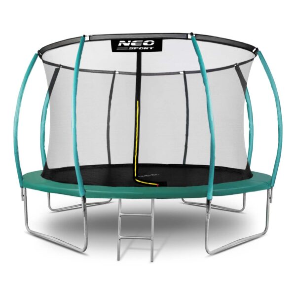 14 pėdų / 435 cm profiliuotas sodo batutas su vidiniu tinklu „Neo-Sport“