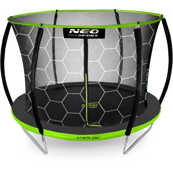 14 pėdų / 435 cm profiliuotas sodo batutas su vidiniu tinklu „Neo-Sport“