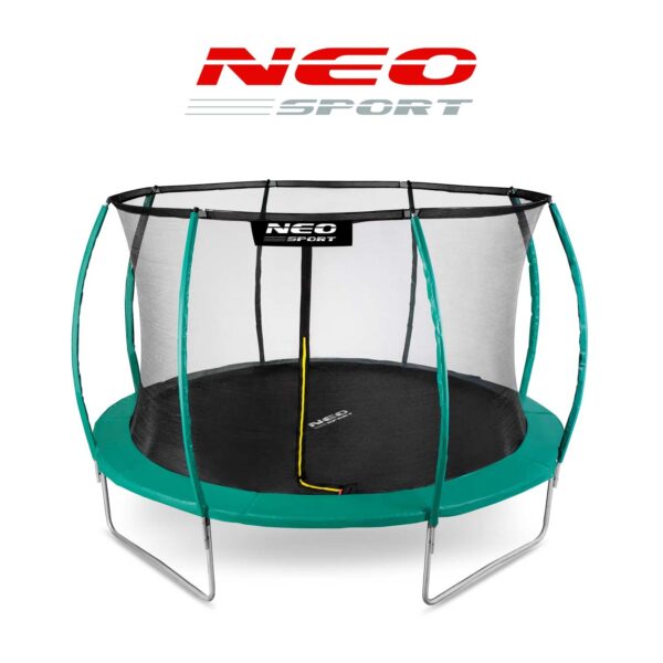14 pėdų / 435 cm profiliuotas sodo batutas su vidiniu tinklu „Neo-Sport“