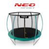 8 pėdų / 252 cm profiliuotas sodo batutas su vidiniu tinklu „Neo-Sport“