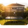 Stačiakampis sodo batutas 10x7ft / 305x213cm su lauko tinklu ir kopėčiomis Neo-Sport