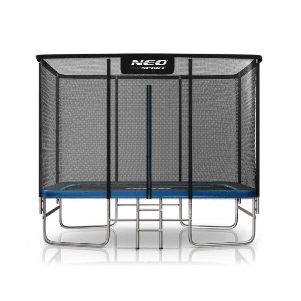 Stačiakampis sodo batutas 10x7ft / 305x213cm su lauko tinklu ir kopėčiomis Neo-Sport