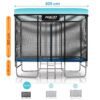 Stačiakampis sodo batutas 10x7ft / 305x213cm su lauko tinklu ir kopėčiomis Neo-Sport