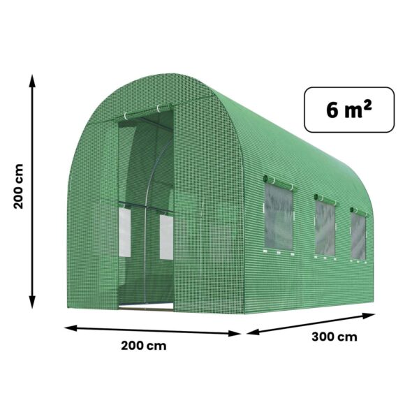 Sodo tunelis 2x3m 6m2 Plonos