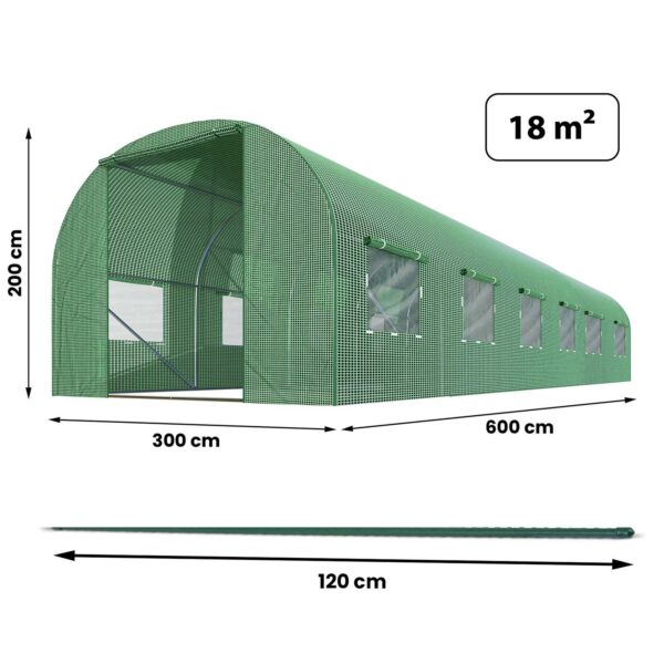 Sodo tunelis 3 x 6 m (18 m2) Plonos