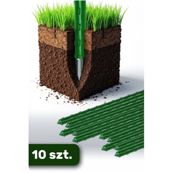 Augalų kuolai 120 cm Plonos PL-940 žali 10 vnt.