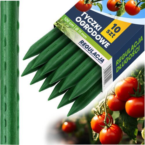 Augalų kuolai 120 cm Plonos PL-940 žali 10 vnt.