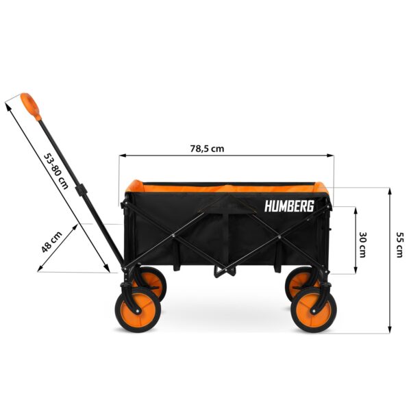 Sulankstomas transportavimo vežimėlis 100l Humberg HM-513