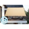 Stačiakampio atspalvio burė 3x4m Plonos PL-885 smėlio spalvos