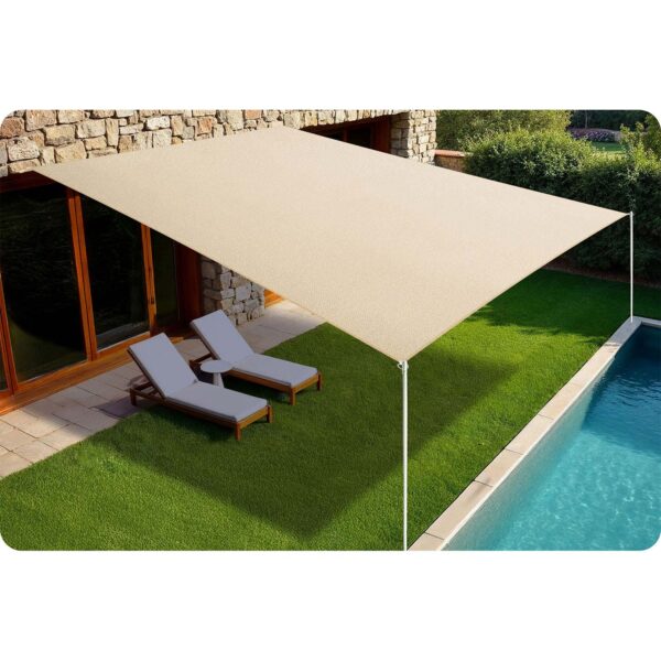 Stačiakampio atspalvio burė 3x4m Plonos PL-885 smėlio spalvos
