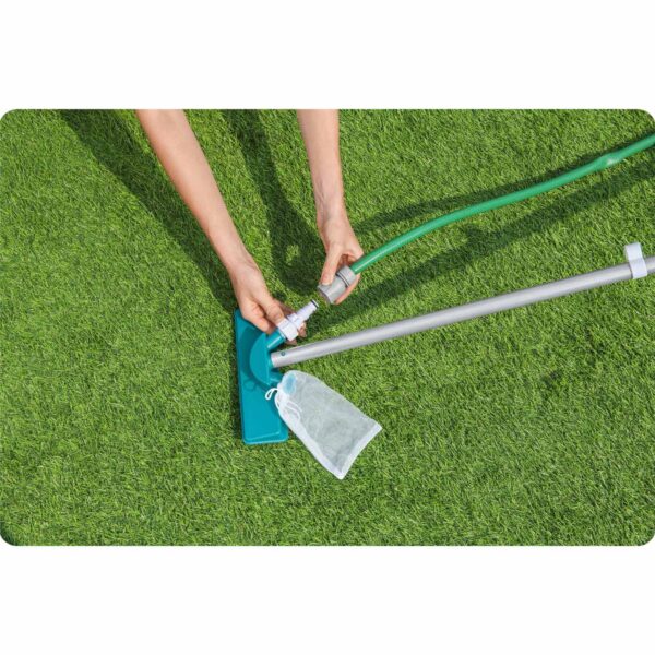 Baseino valymo rinkinys, lazdelė 167 cm + dulkių siurblys + tinklas Bestway 58013