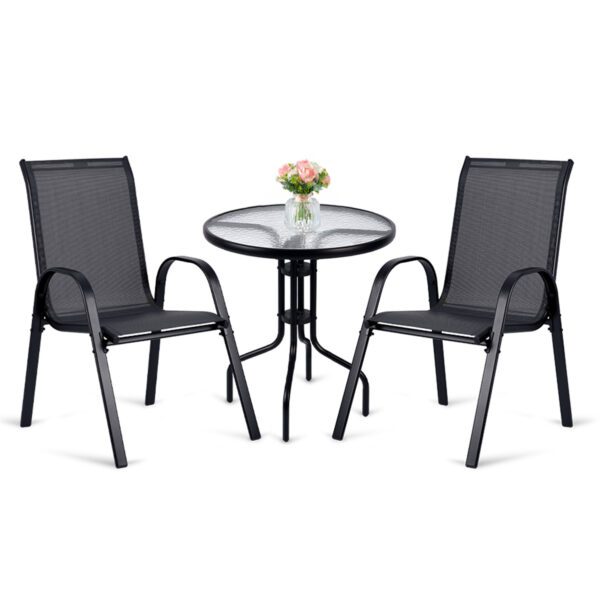 Sofotel SO-981 apvalus sodo stalas ir 2 sodo kėdės