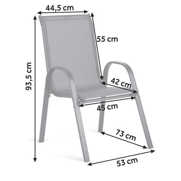 Sofotel SO-981 apvalus sodo stalas ir 2 sodo kėdės