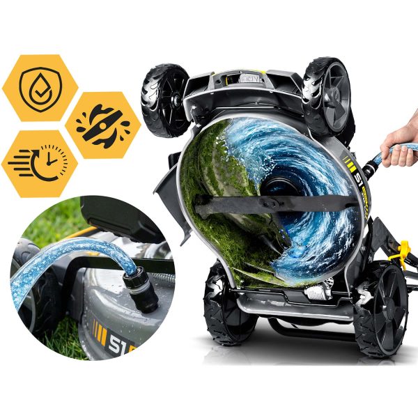 Benzininė vejapjovė su savaeige pavara, 51 cm, 70 l, „Honda 202cc“, 5,7 AG + „Humberg HM-603“ alyva