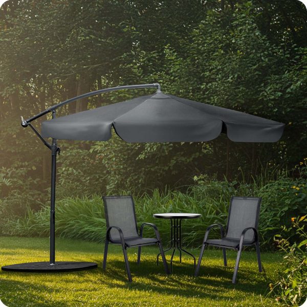 Sulankstomas sodo skėtis, 6 dalių, 350 cm, su uždanga, „Plonos PL-880“