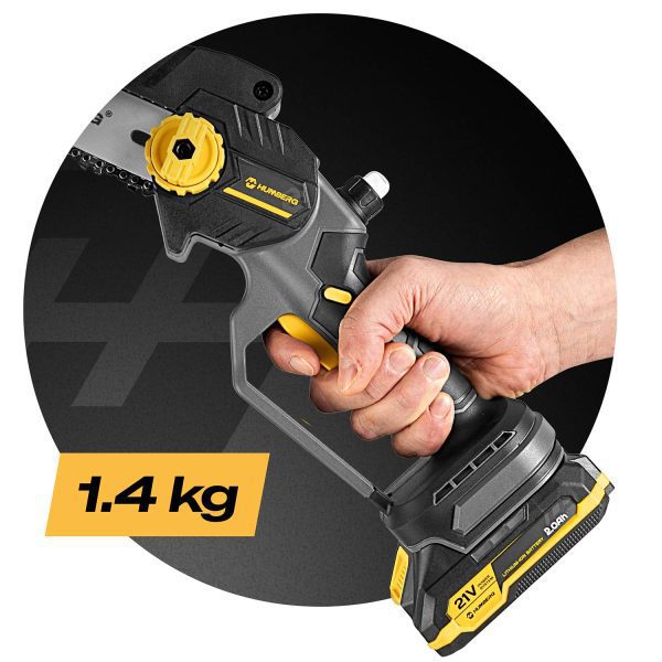 Humberg HM-421 bešepetis akumuliatorinis grandininis pjūklas 8" 6"