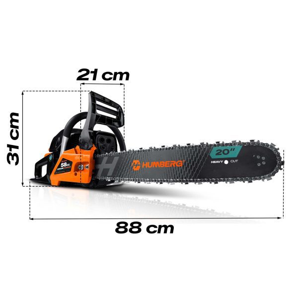Benzininis grandininis pjūklas medienai 16" Humberg HM-660 + alyva