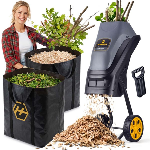 Elektrinis šakų smulkintuvas 2500 W + 2 x 45 l maišai Humberg HM-650