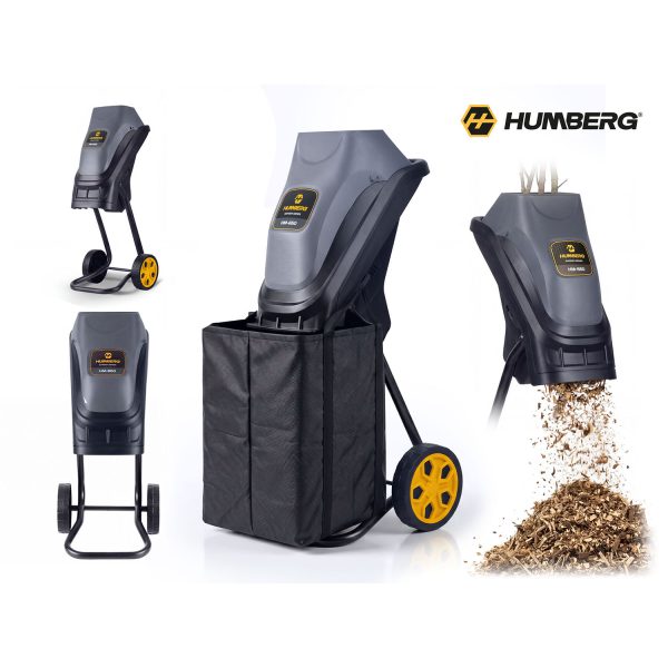 Elektrinis šakų smulkintuvas 2500 W + 2 x 45 l maišai Humberg HM-650