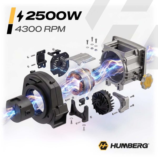 Elektrinis šakų smulkintuvas 2500 W + 2 x 45 l maišai Humberg HM-650