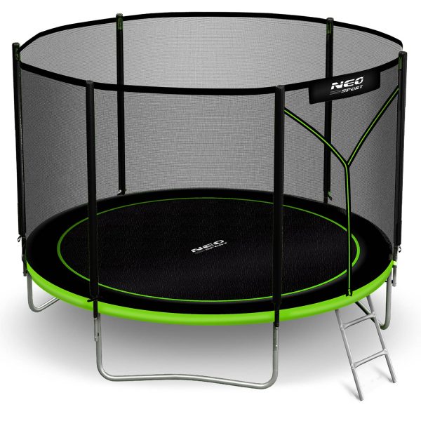 10 pėdų / 312 cm sodo batutas su lauko tinklu ir kopėčiomis „Neo-Sport“